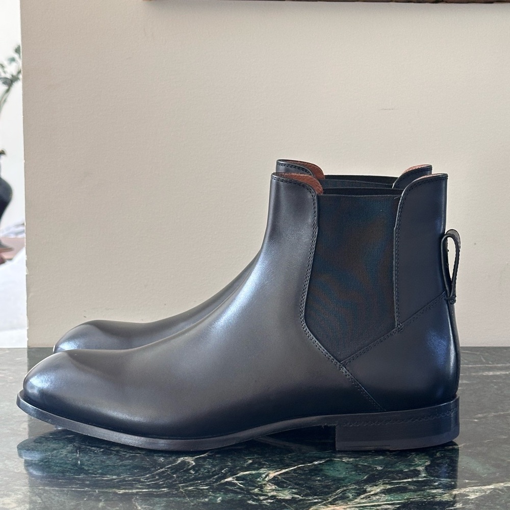 Zegna Torino panelled leather Chelsea boots Sz 9 US - Picture 2 of 9